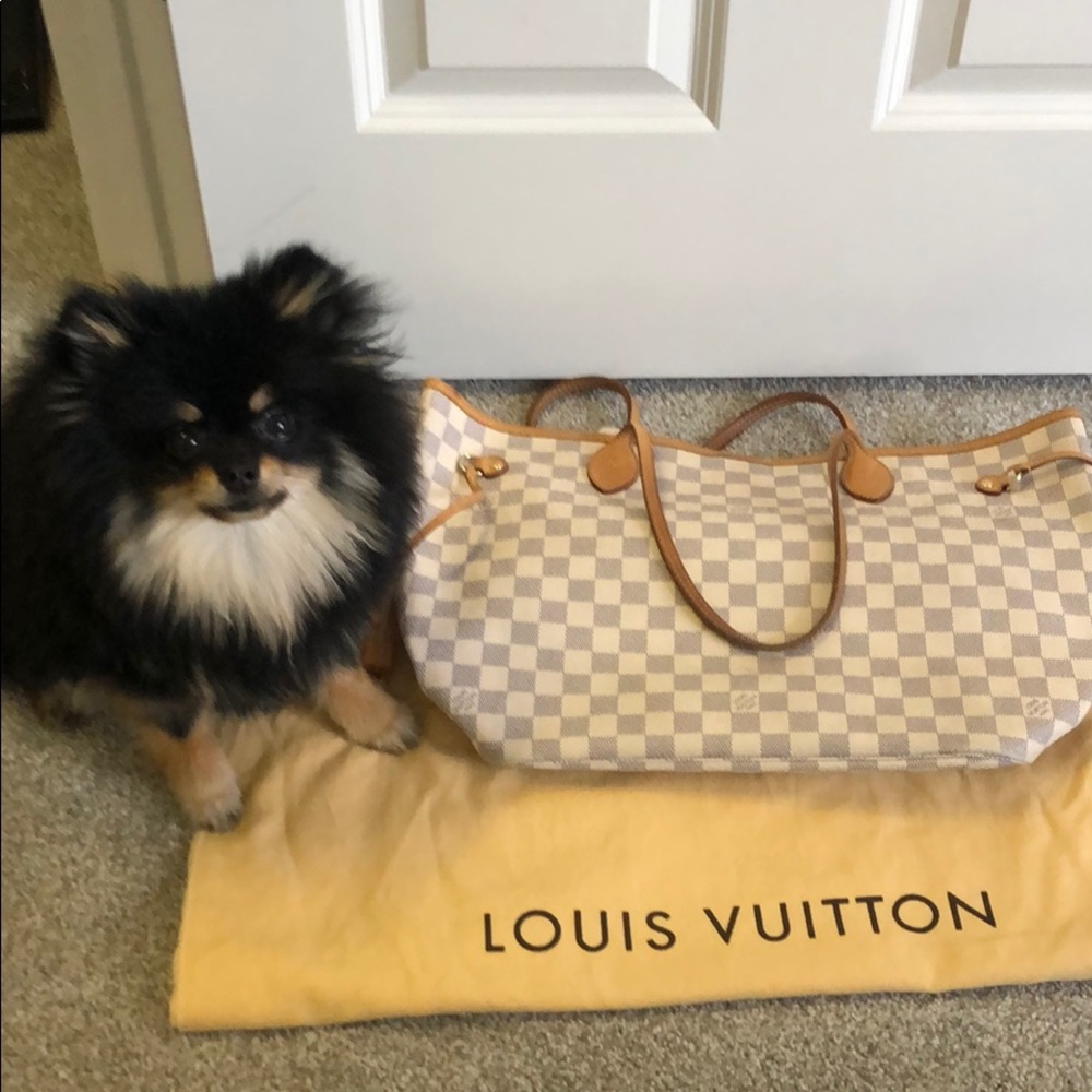 Authentic Louis Vuitton Neverfull MM Damier Azur